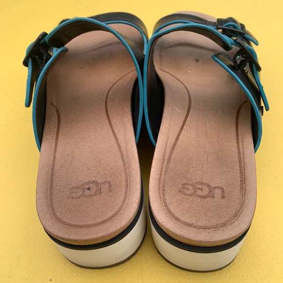 UGG platform open sandals shoes Hanneli black 8 chunky beachy sport y2k - Picture 10 of 11